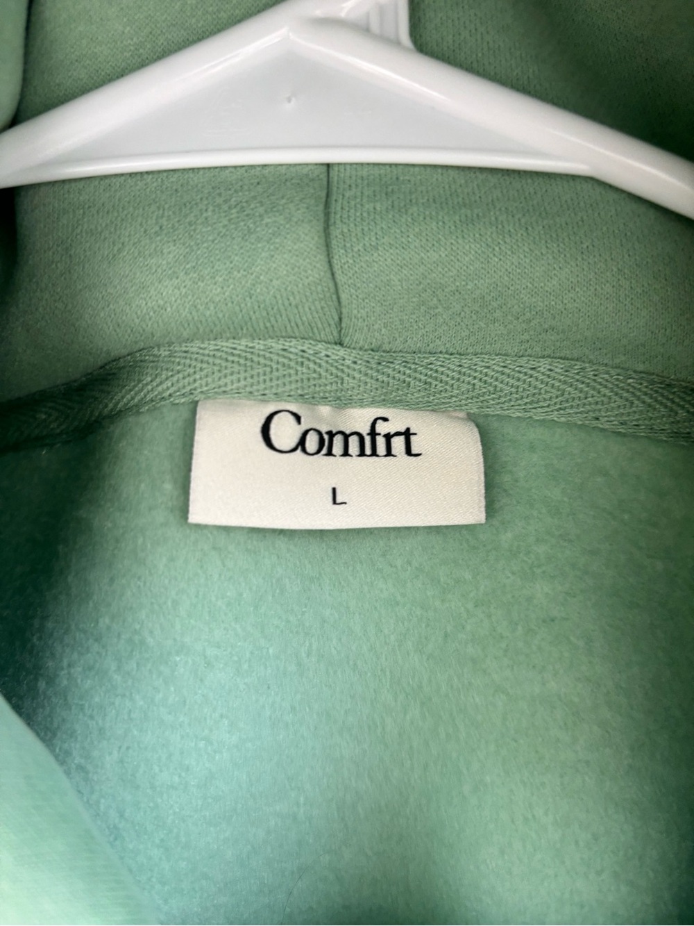 Comfort Collective Unisex Crewneck Hoodie Sweater in Pastel Seafoam - Picture 2 of 4